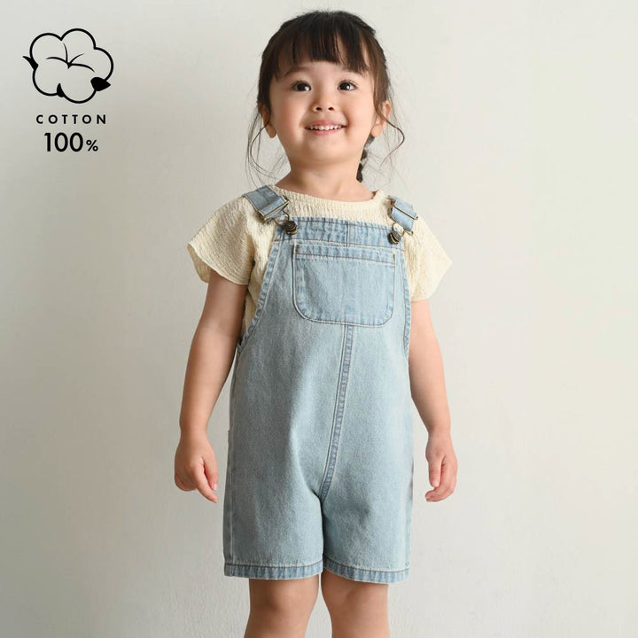 【春夏褲子】可愛牛仔吊帶長褲