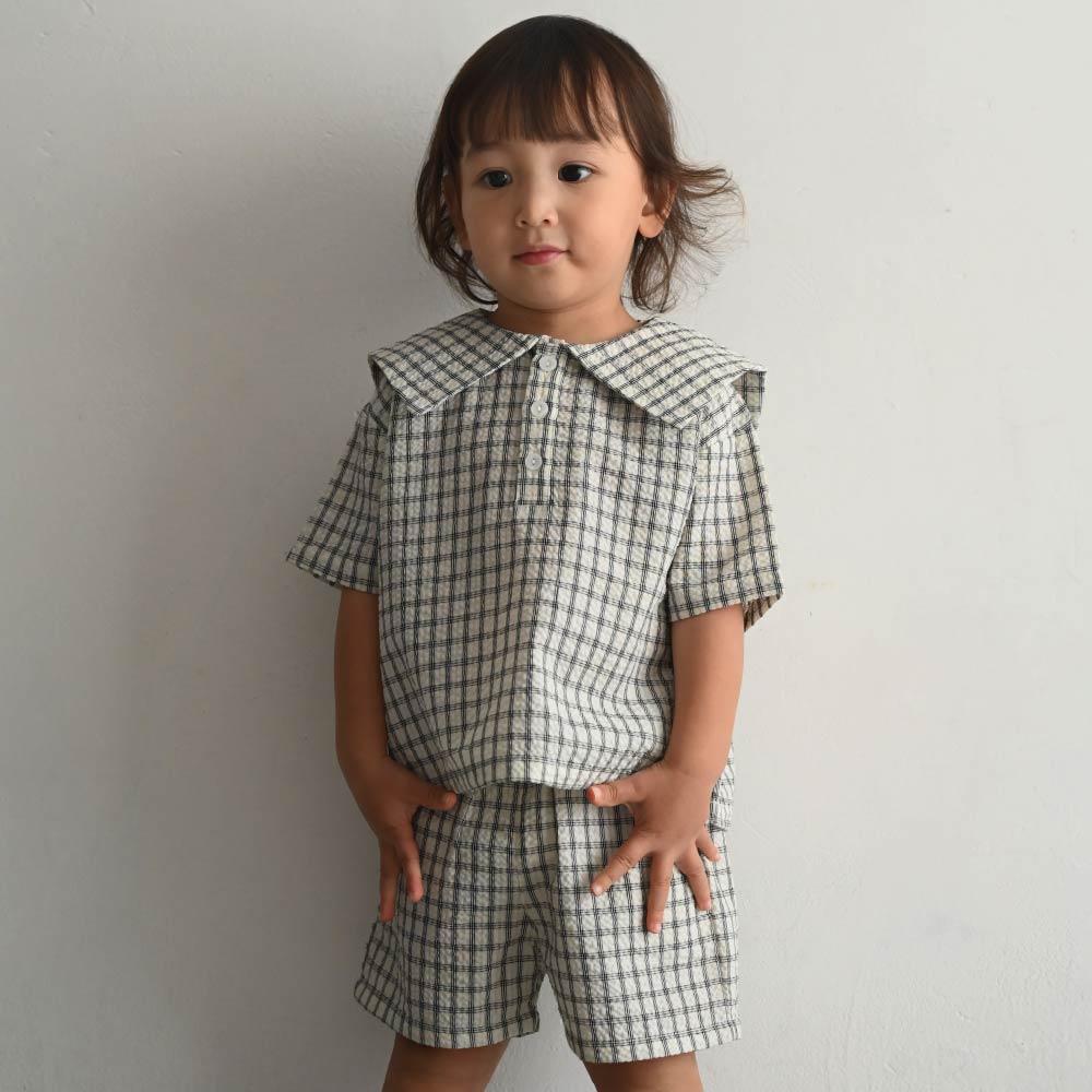 【春夏套裝】日系水手領短袖套裝