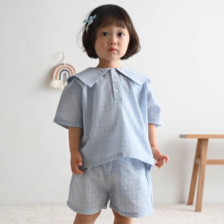 【春夏套裝】日系水手領短袖套裝