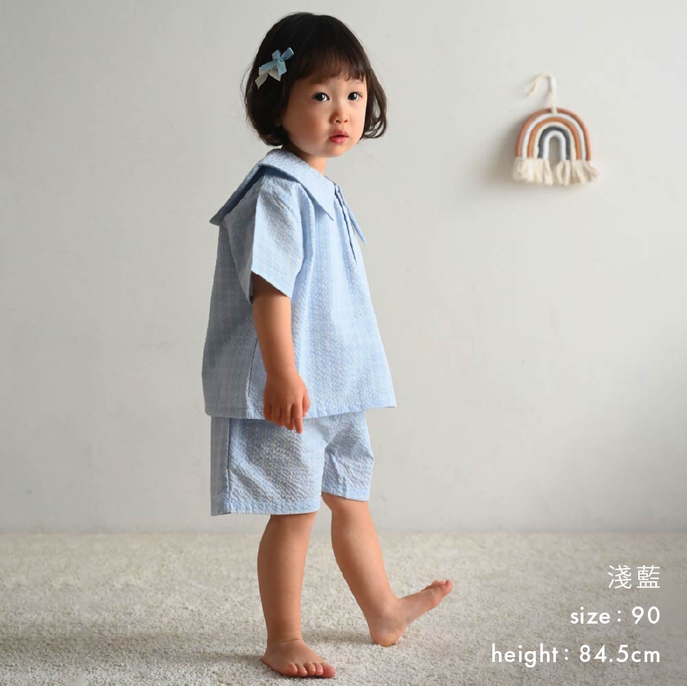 【春夏套裝】日系水手領短袖套裝