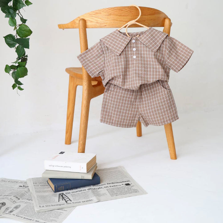 【春夏套裝】日系水手領短袖套裝