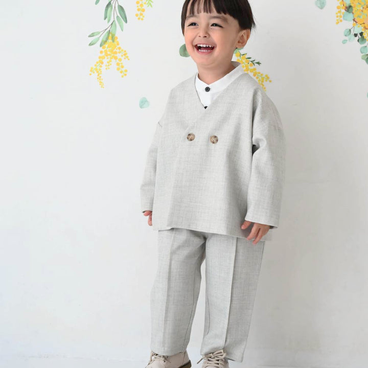 【春夏系列】無領西服套裝