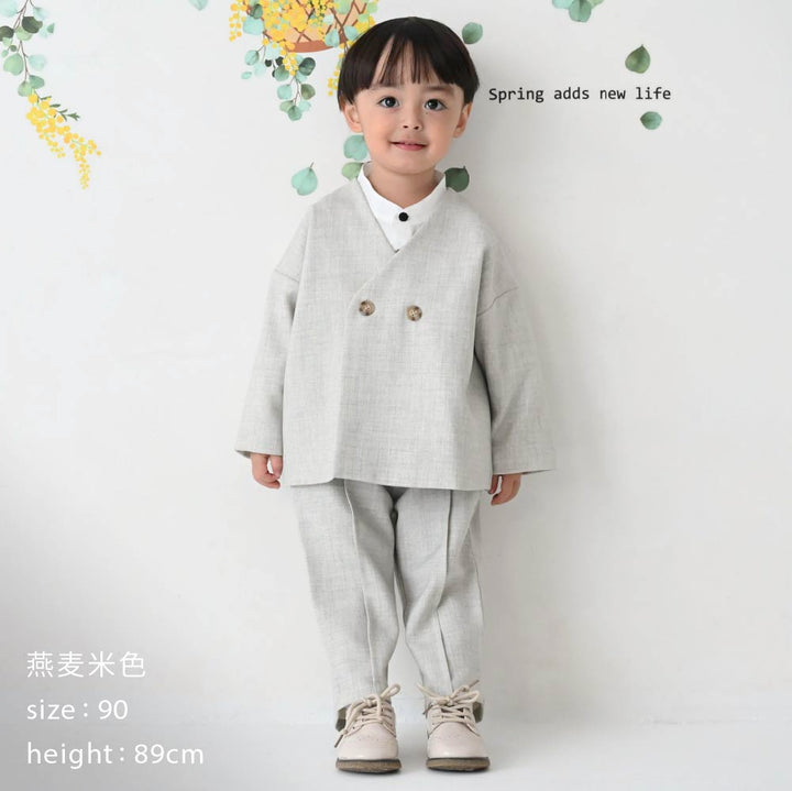 【春夏系列】無領西服套裝