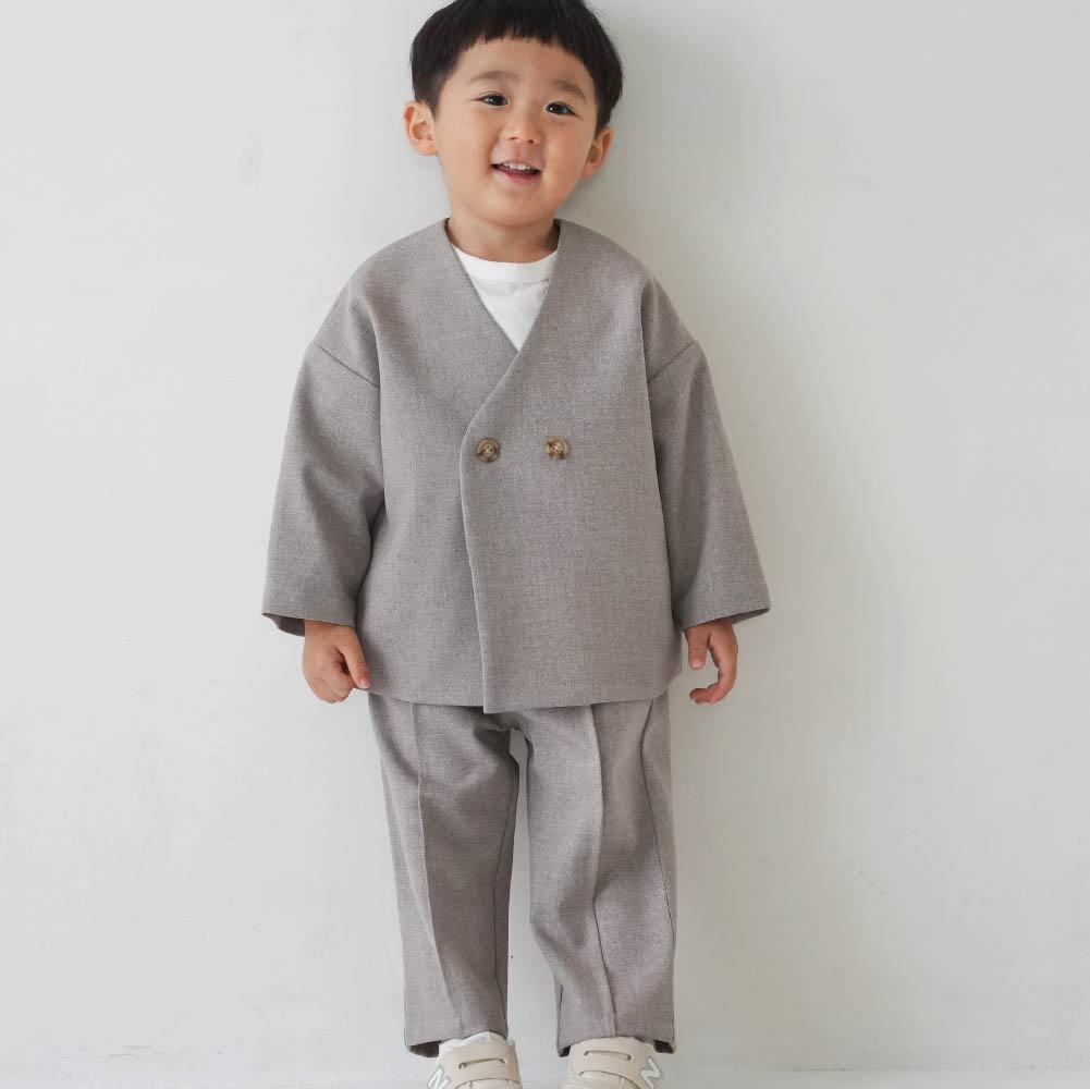 【春夏系列】無領西服套裝