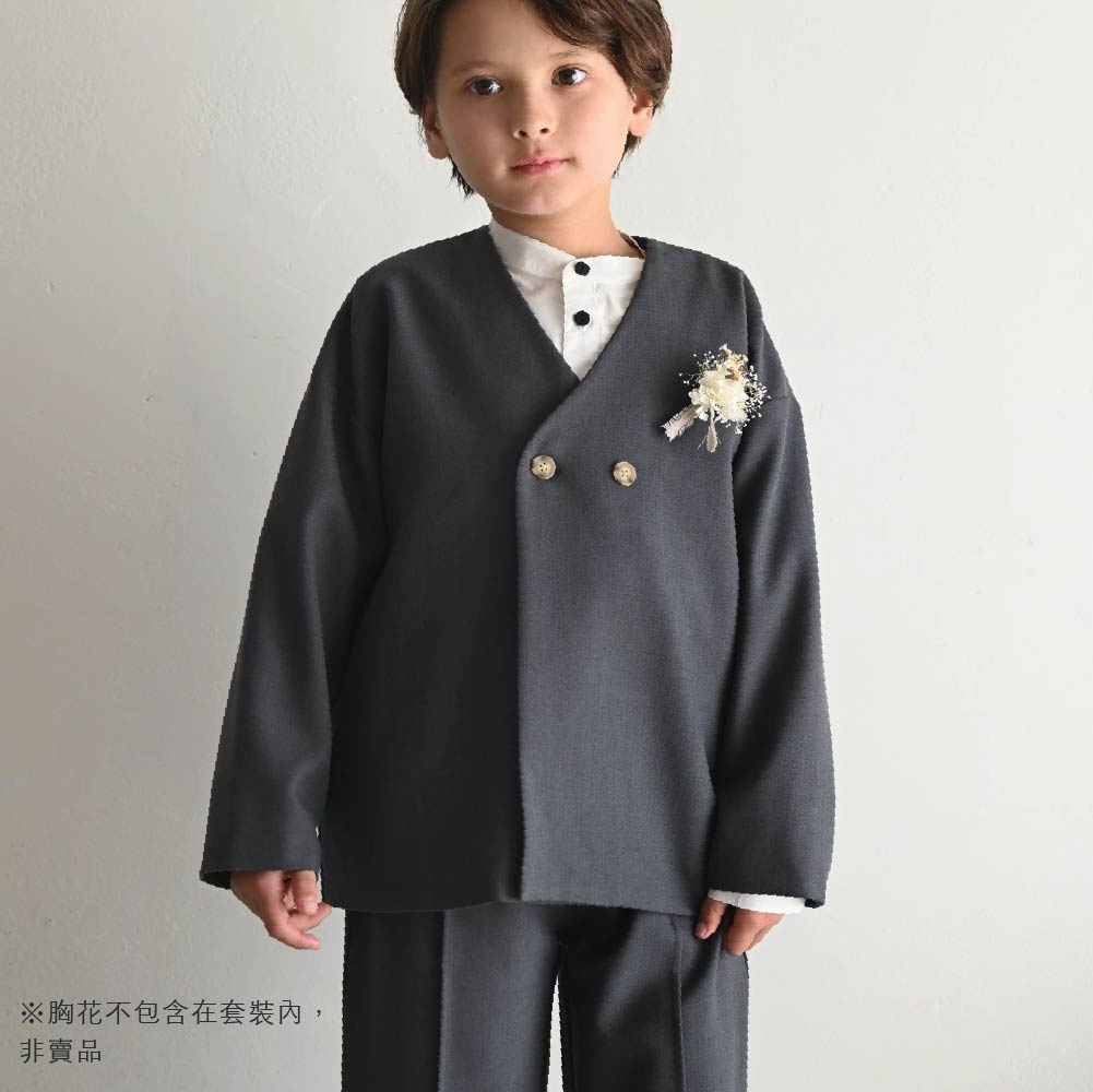 【春夏系列】無領西服套裝