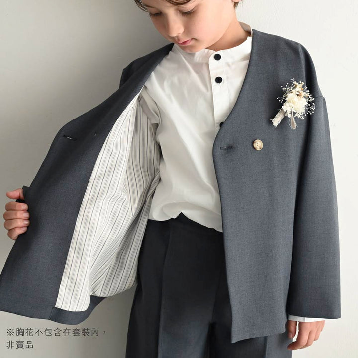 【春夏系列】無領西服套裝