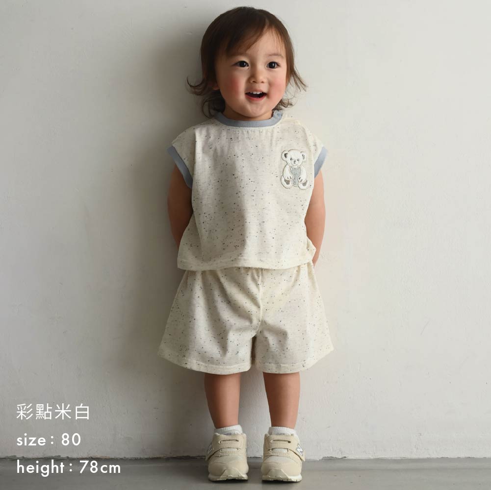 【春夏套裝】彩色點點無袖套裝