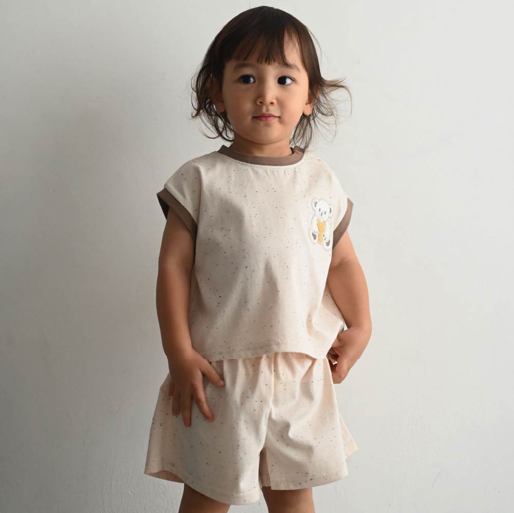 【春夏套裝】彩色點點無袖套裝