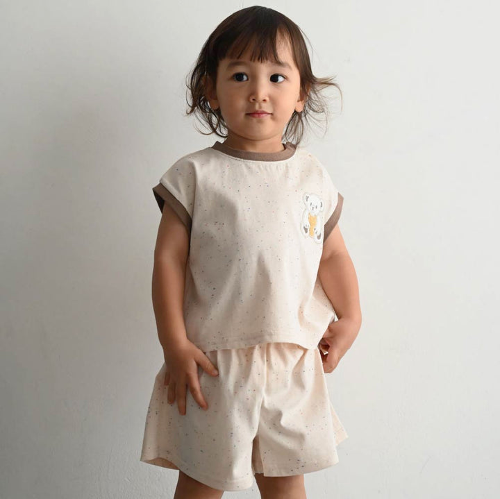 【春夏套裝】彩色點點無袖套裝