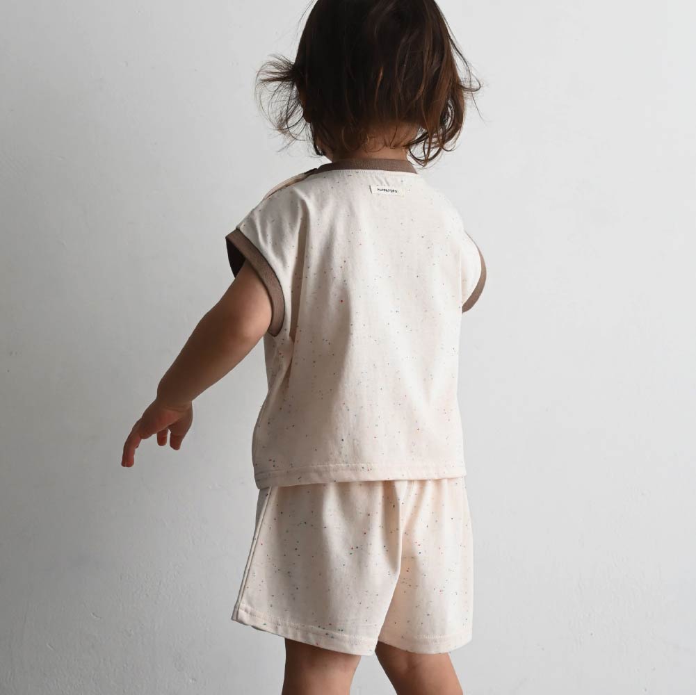 【春夏套裝】彩色點點無袖套裝