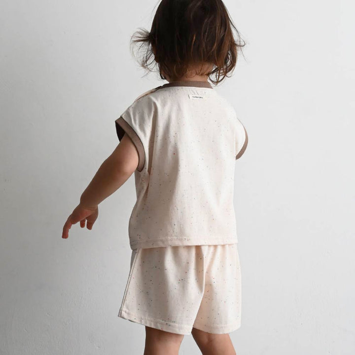 【春夏套裝】彩色點點無袖套裝