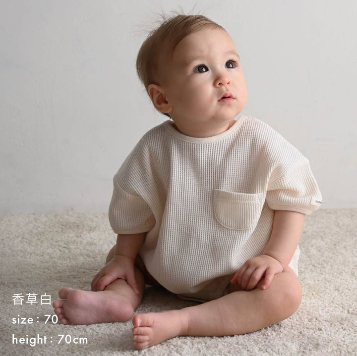 【春夏連身衣】蓬鬆感華夫格包屁衣