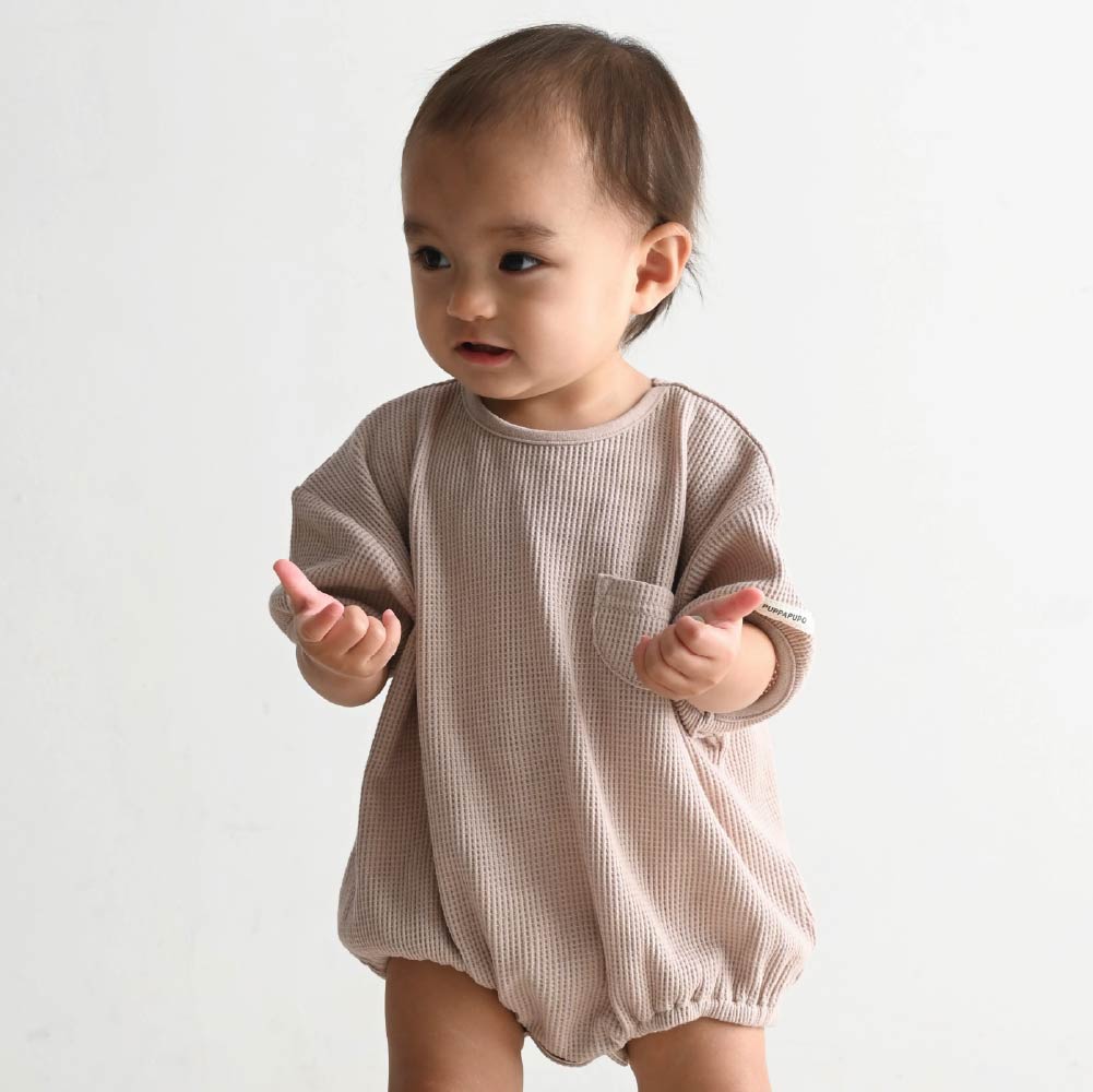 【春夏連身衣】蓬鬆感華夫格包屁衣