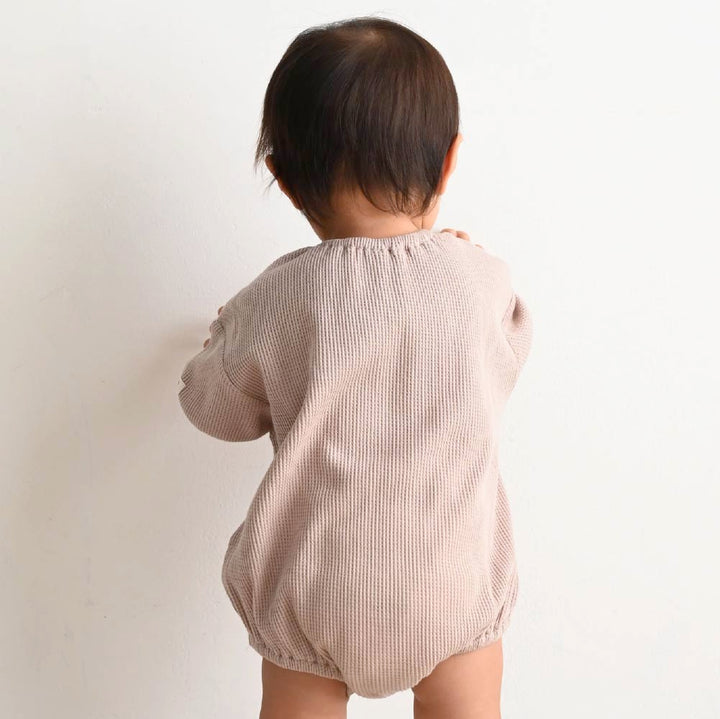 【春夏連身衣】蓬鬆感華夫格包屁衣