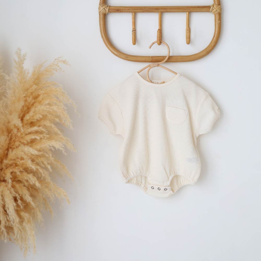 【春夏連身衣】蓬鬆感華夫格包屁衣