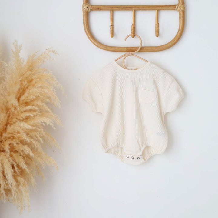 【春夏連身衣】蓬鬆感華夫格包屁衣