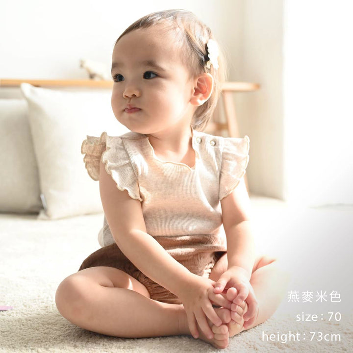 【春夏系列】荷葉邊羅紋 連身衣