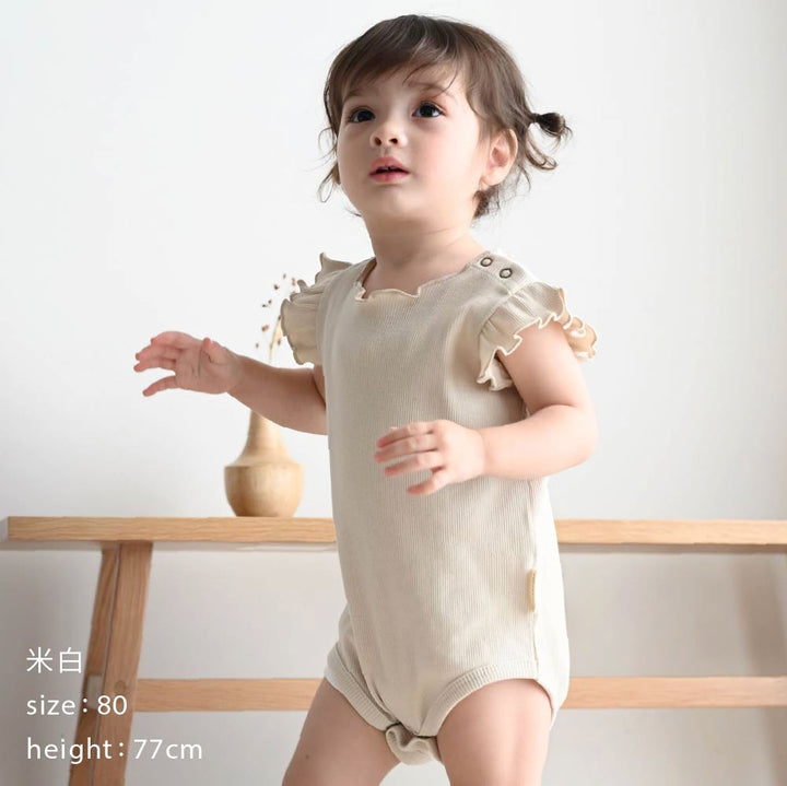 【春夏系列】荷葉邊羅紋 連身衣