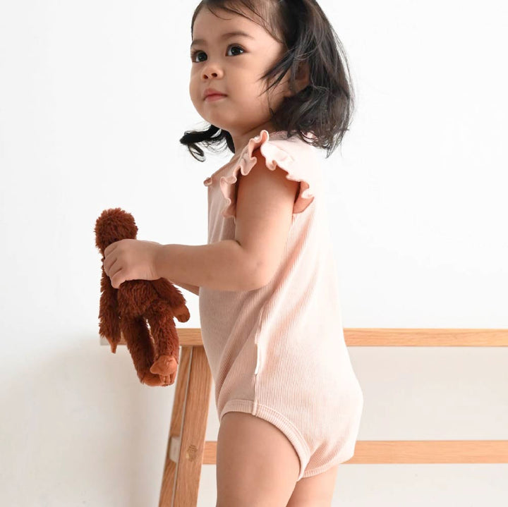 【春夏系列】荷葉邊羅紋 連身衣