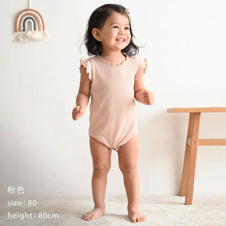 【春夏系列】荷葉邊羅紋 連身衣