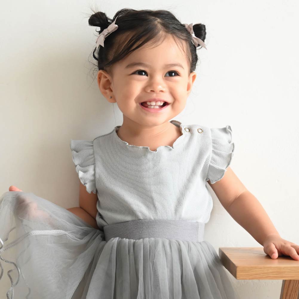 【春夏系列】荷葉邊羅紋 連身衣