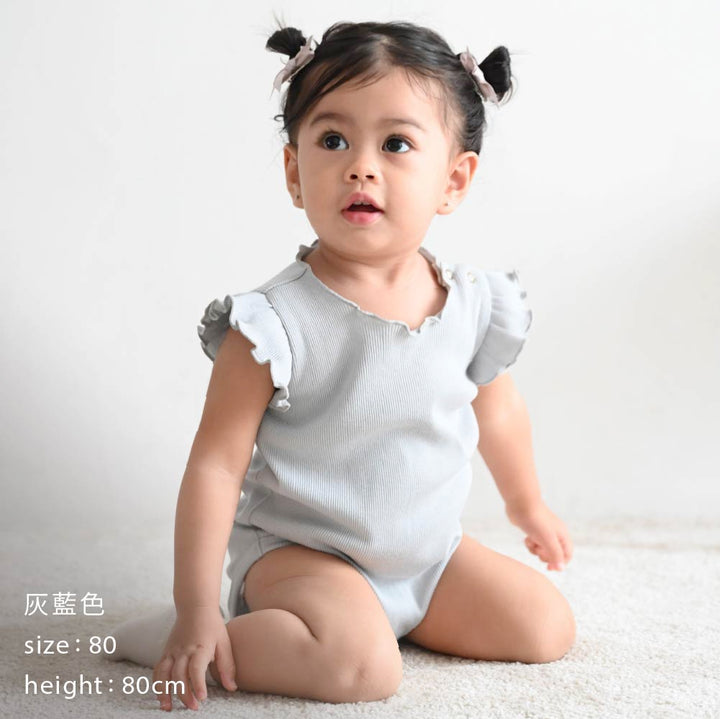 【春夏系列】荷葉邊羅紋 連身衣