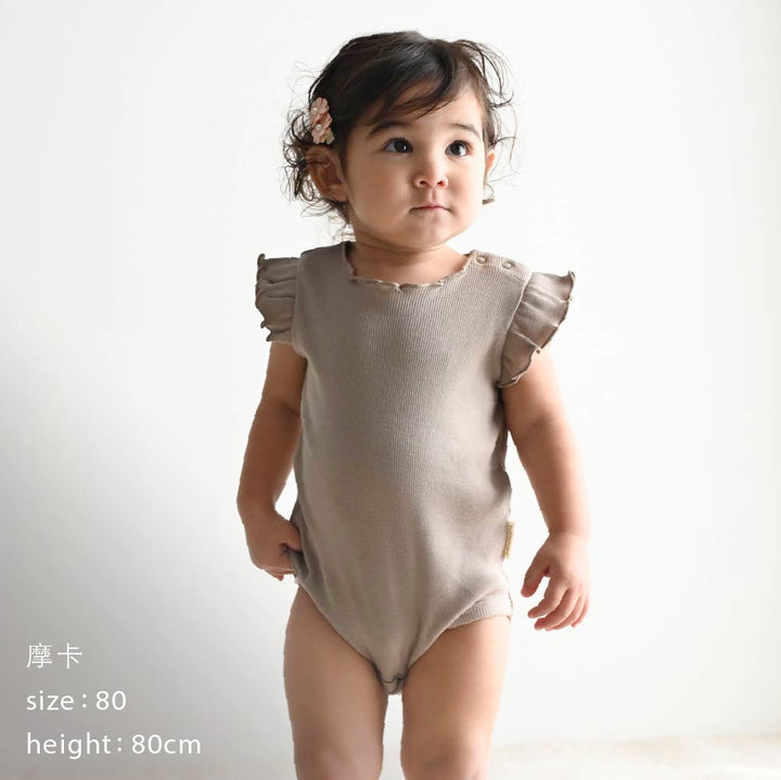 【春夏系列】荷葉邊羅紋 連身衣