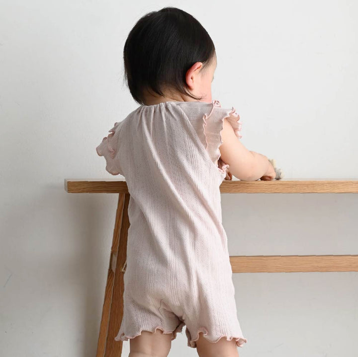 【春夏連身衣】肩部荷葉邊造型連身衣