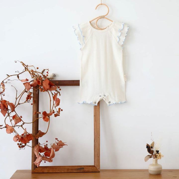 【春夏連身衣】肩部荷葉邊造型連身衣