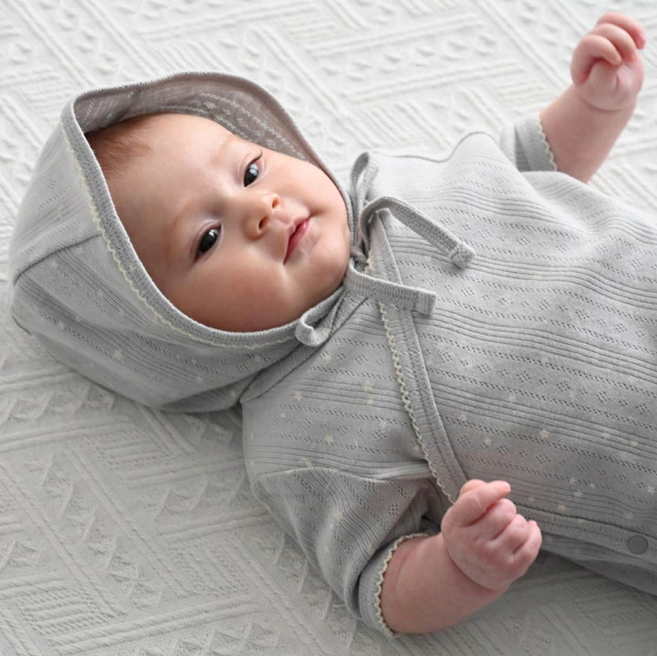 【春夏連身衣】前開式透氣 針織包屁衣