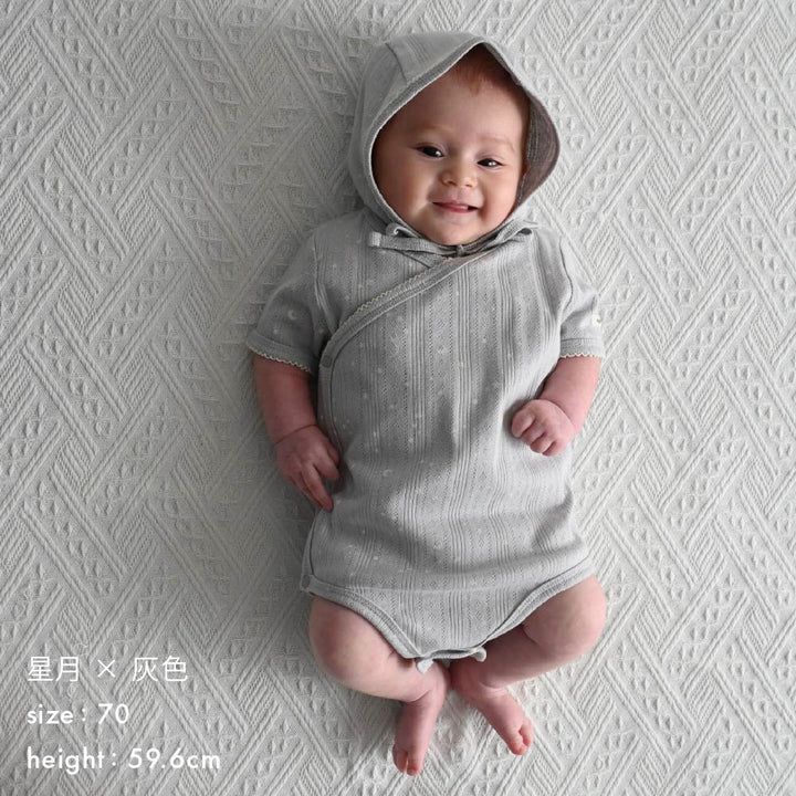 【春夏連身衣】前開式透氣 針織包屁衣