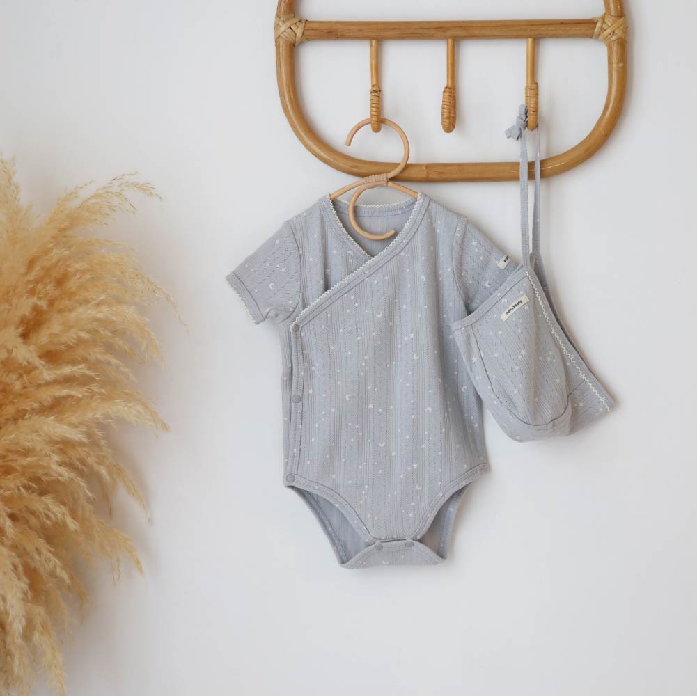 【春夏連身衣】前開式透氣 針織包屁衣