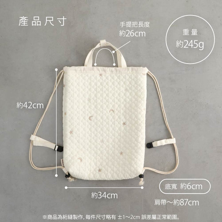 鋪棉刺繡 束口後背包