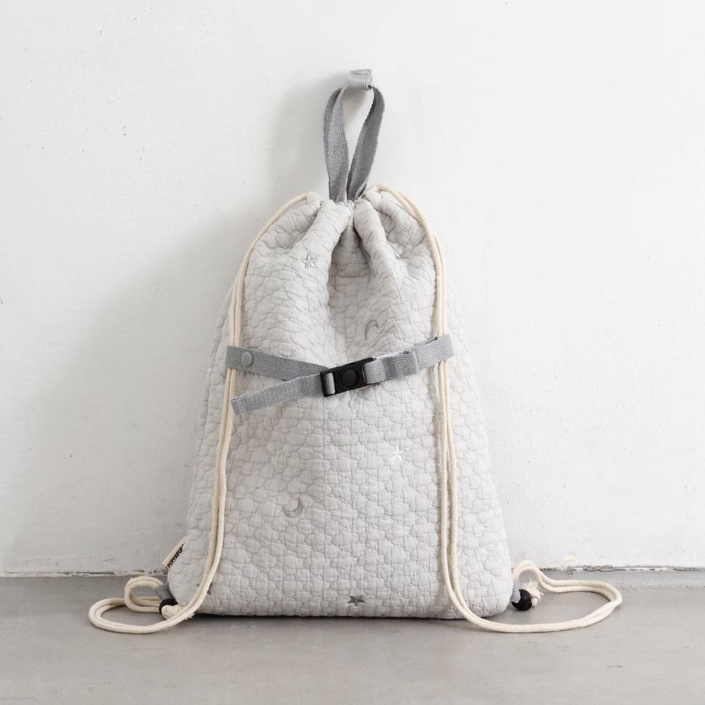 鋪棉刺繡 束口後背包