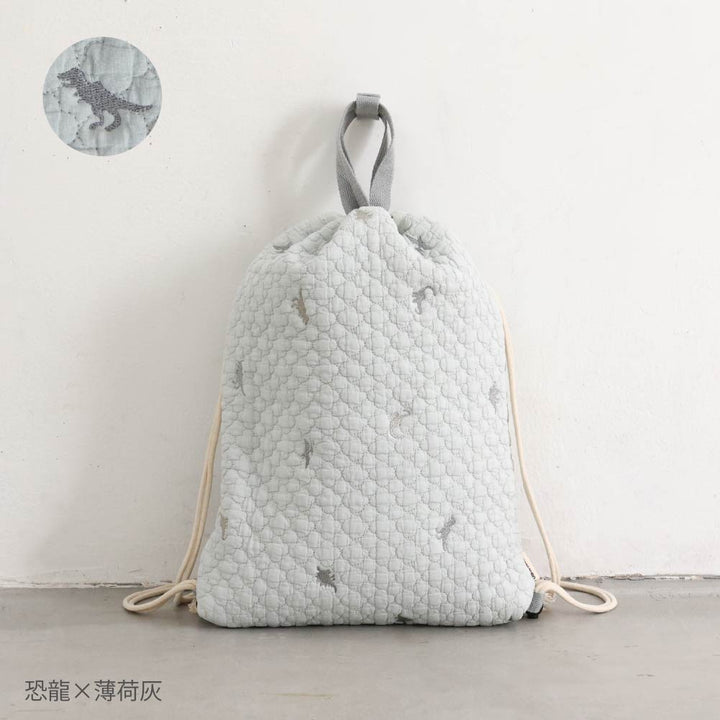 鋪棉刺繡 束口後背包