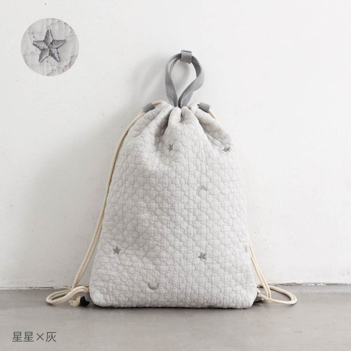 鋪棉刺繡 束口後背包