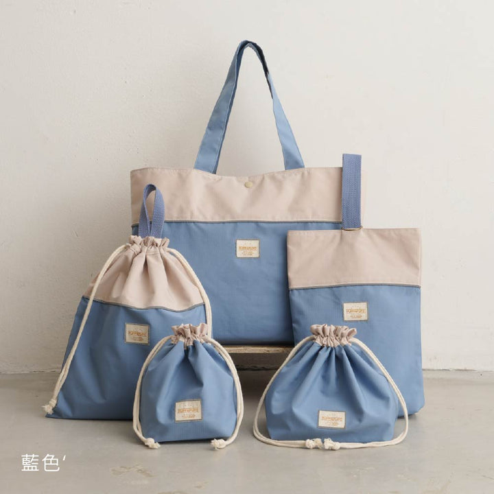 【防潑水】多功能上學提袋5件組