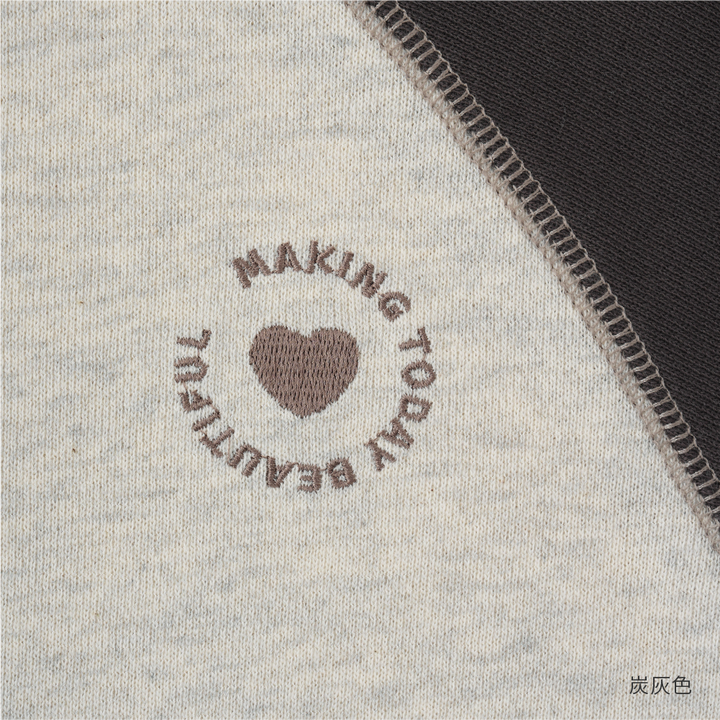 【秋冬上衣】棒球袖 刺繡衛衣