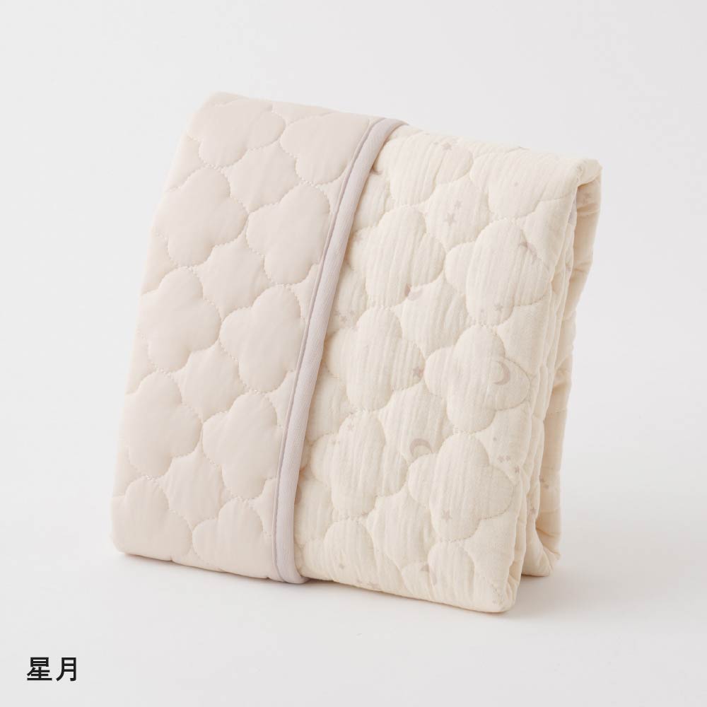 【涼感 × 有機紗布】雙面用嬰兒床保潔墊