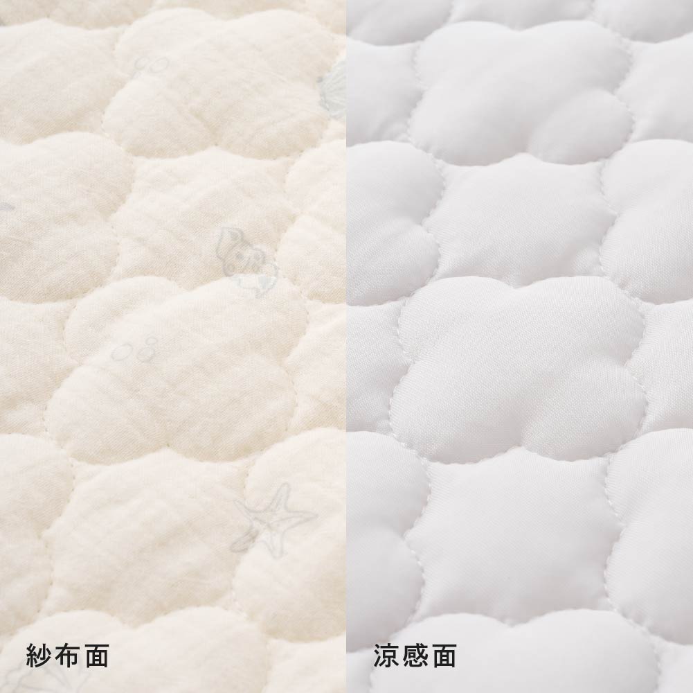 【涼感 × 有機紗布】雙面用嬰兒床保潔墊