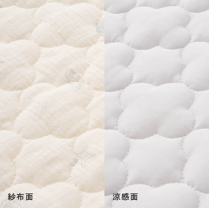 【涼感 × 有機紗布】雙面用嬰兒床保潔墊
