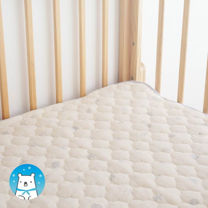【涼感 × 有機紗布】雙面用嬰兒床保潔墊