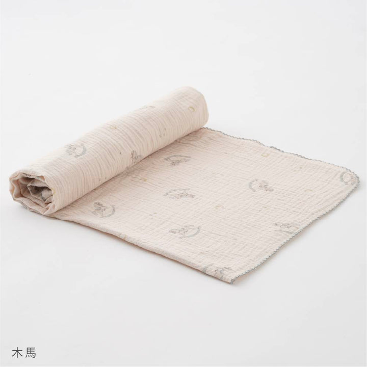 多用途雙層紗包巾被（100*100cm)