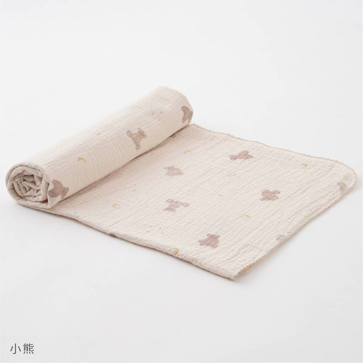 多用途雙層紗包巾被（100*100cm)