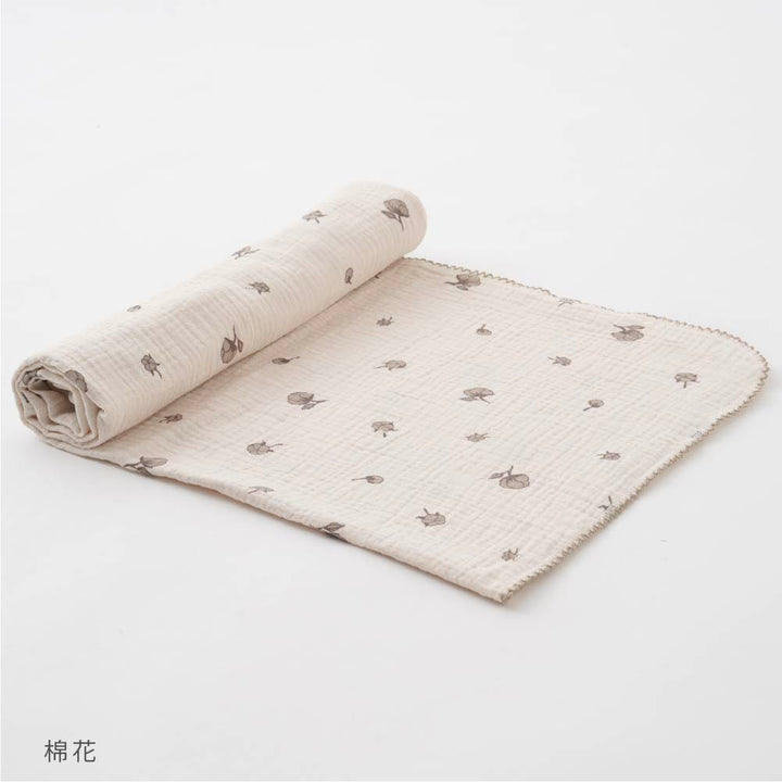 多用途雙層紗包巾被（100*100cm)