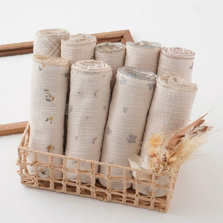 多用途雙層紗包巾被（100*100cm)