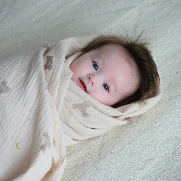 多用途雙層紗包巾被（100*100cm)