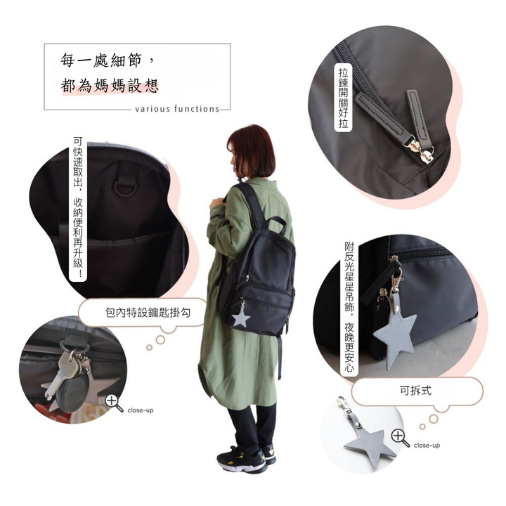 多功能媽媽後背包
